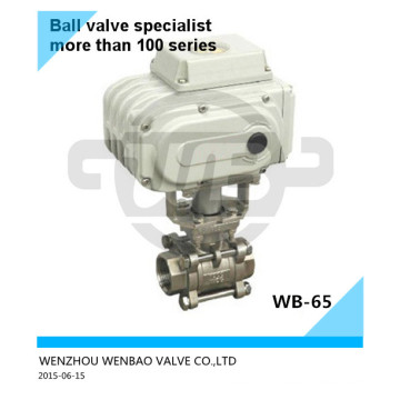 A351 CF8 motorisé BSPT Ball Valve 3/4 pouces 1000wog